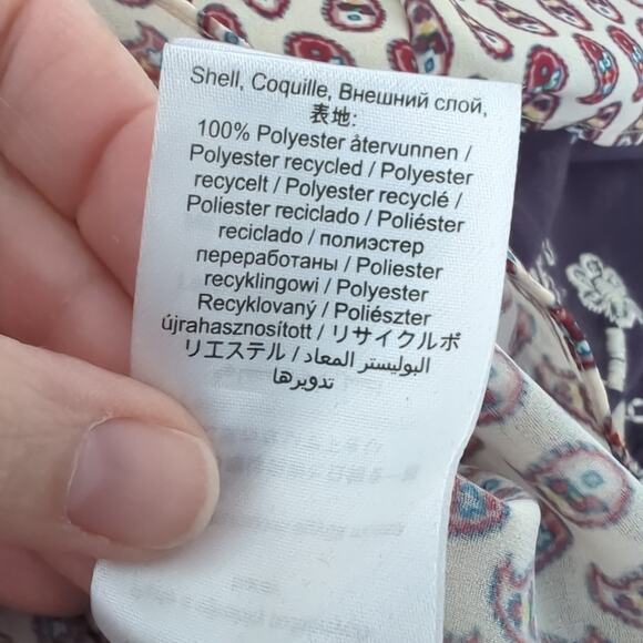 Tiger of Sweden 1903 Womens Top 34 XS Lightweight Blouse Printed Paisley Cream - Picture 4 of 7